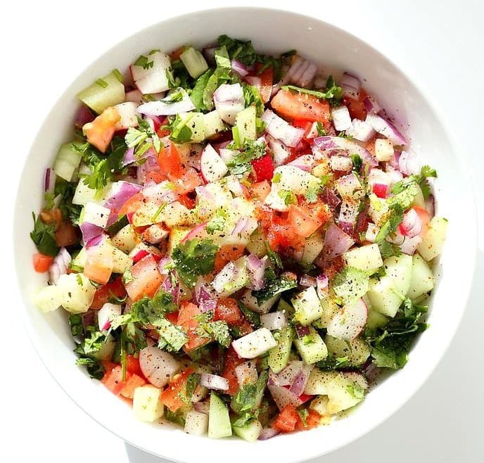 Try the famous Indian Kachumber Salad featured in Dalmaa Indian Kachumber Salad