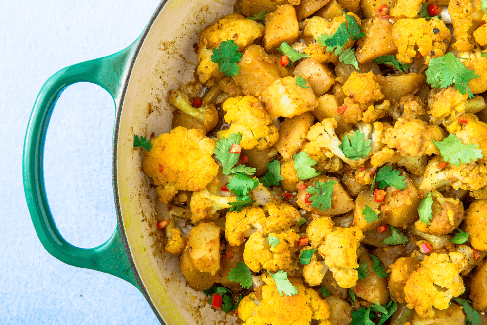 Try the famous Aloo Gobi ( Potato and Cauliflower Fry) featured in Dalmaa Aloo Gobi ( Potato and Cauliflower Fry)